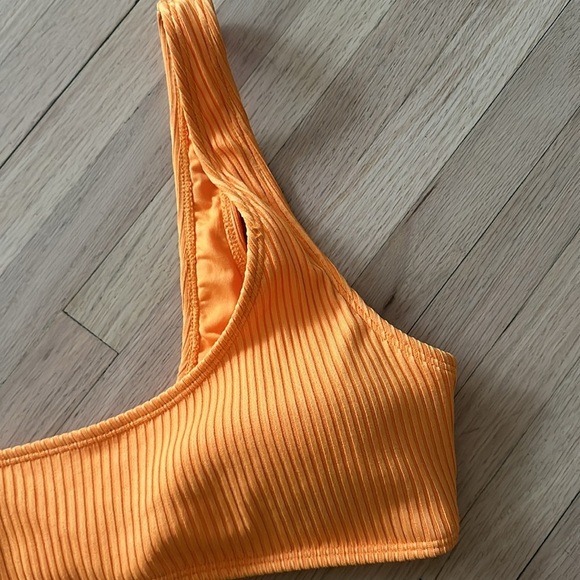 Forever 21 Orange Ribbed Swim Top - Picture 3 of 4